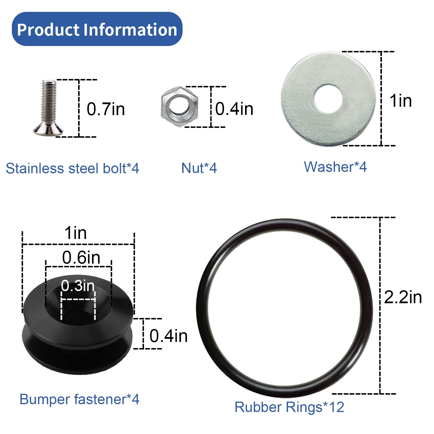 Mejiao Front Bumper Clips Black 12PC Quick Release Bumper Clips it Can be Applied to Front and Rear Bumpers,Trunks,Fenders,Hatches,Hoods,Etc.