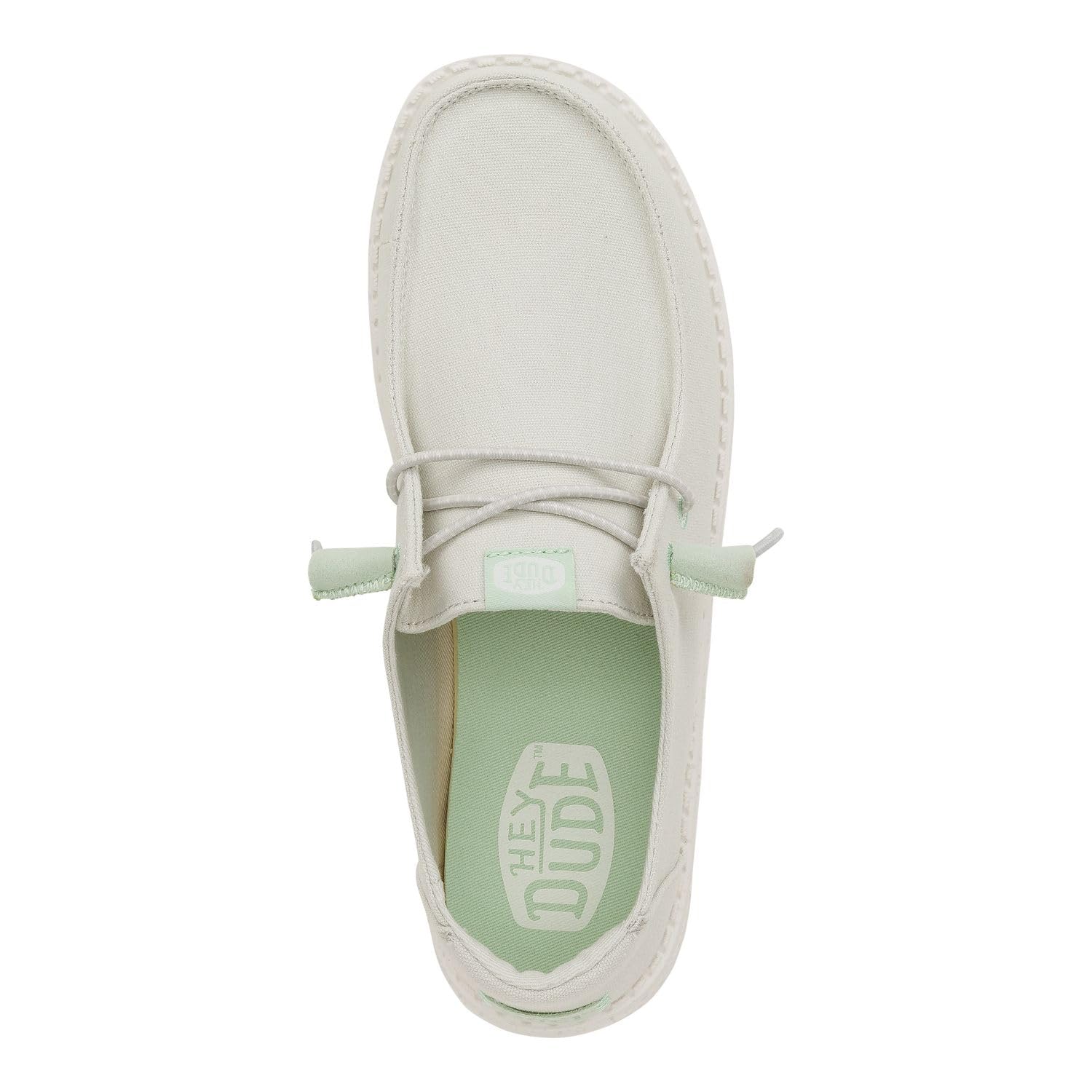 HEYDUDE Wendy Canvas Grey Size 8, Women’s Shoes, Slip-on Loafers, Comfortable & Light-Weight
