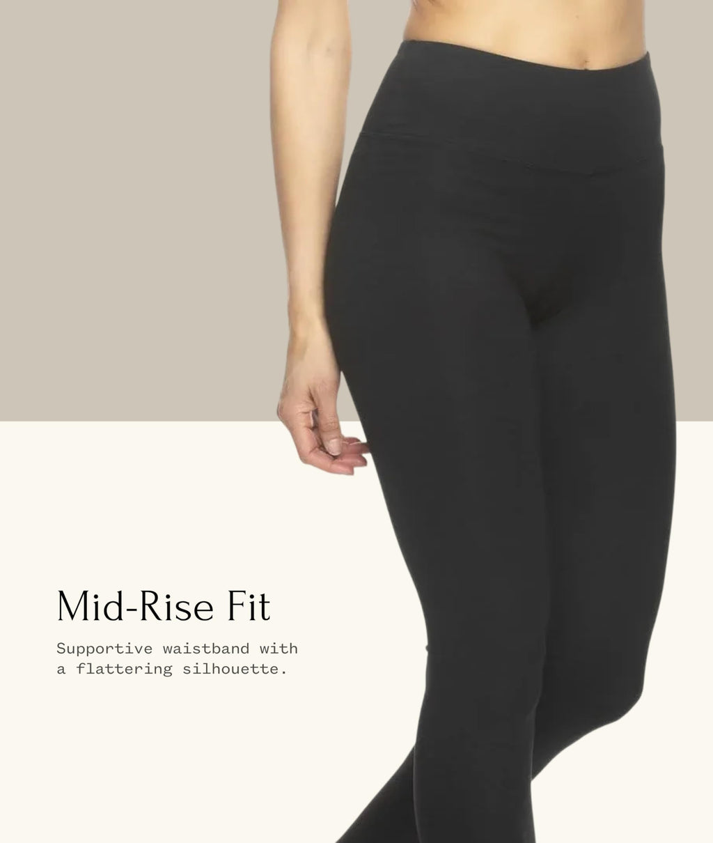 Felina Sueded Athleisure Performance Legging (2-Pack) Womens Leggings w/Slimming Waist Band Style: C3690RT Black