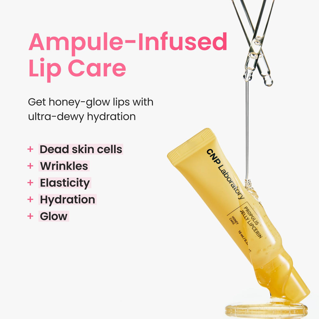 CNP Propolis Jelly Lipcerin™ - 01 Honey Cake, Hydrating Lip Balm & Gloss with Manuka Honey + Hyaluronic Acid, Stocking Stuffers, Gifts for Women, 0.3 fl.oz.