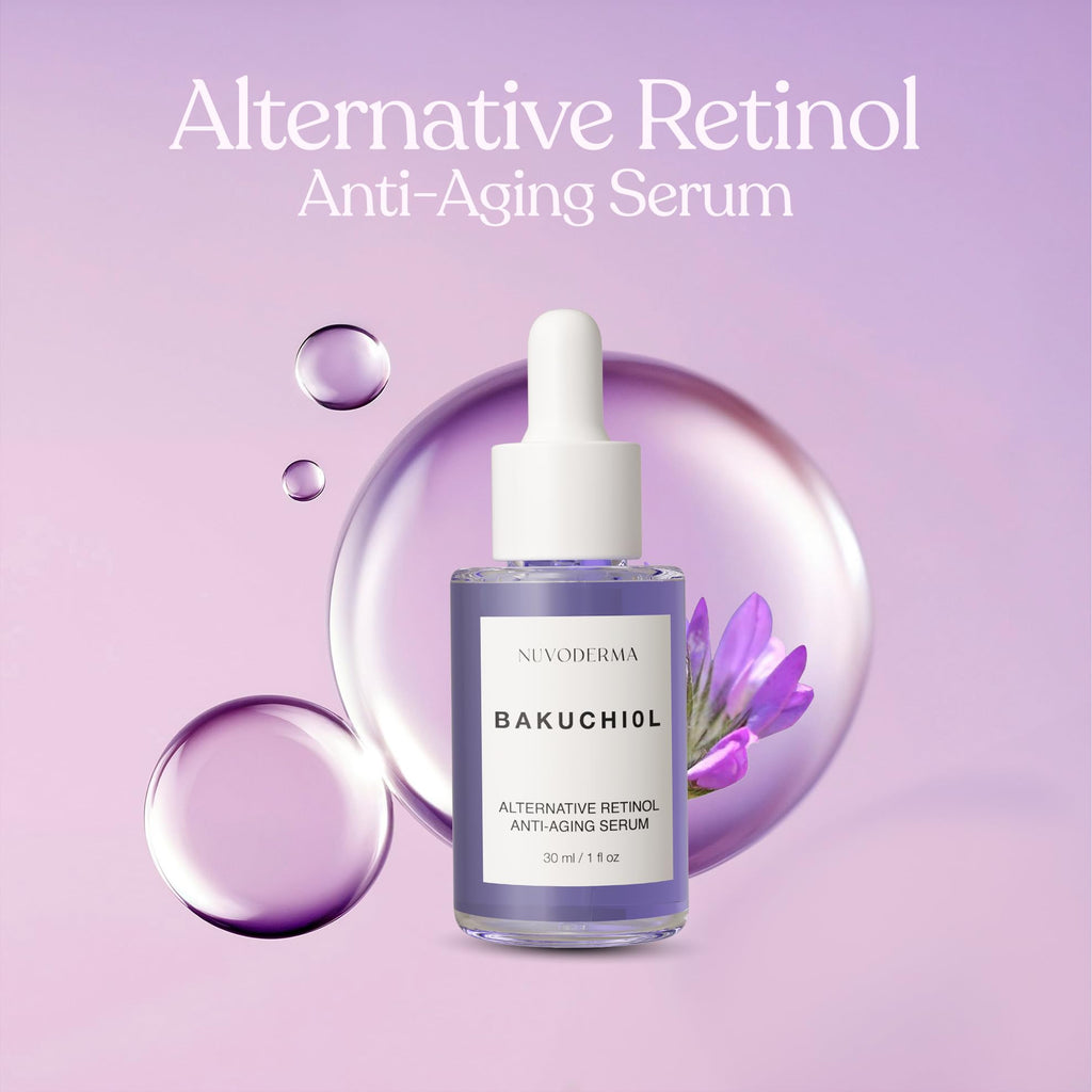 Bakuchiol Face Serum – Bakuchiol Retinol Alternative – Organic Bakuchiol Serum with Collagen and Peptides – Natural Anti-Aging Serum for Fine Lines, Wrinkles, Dark Circles