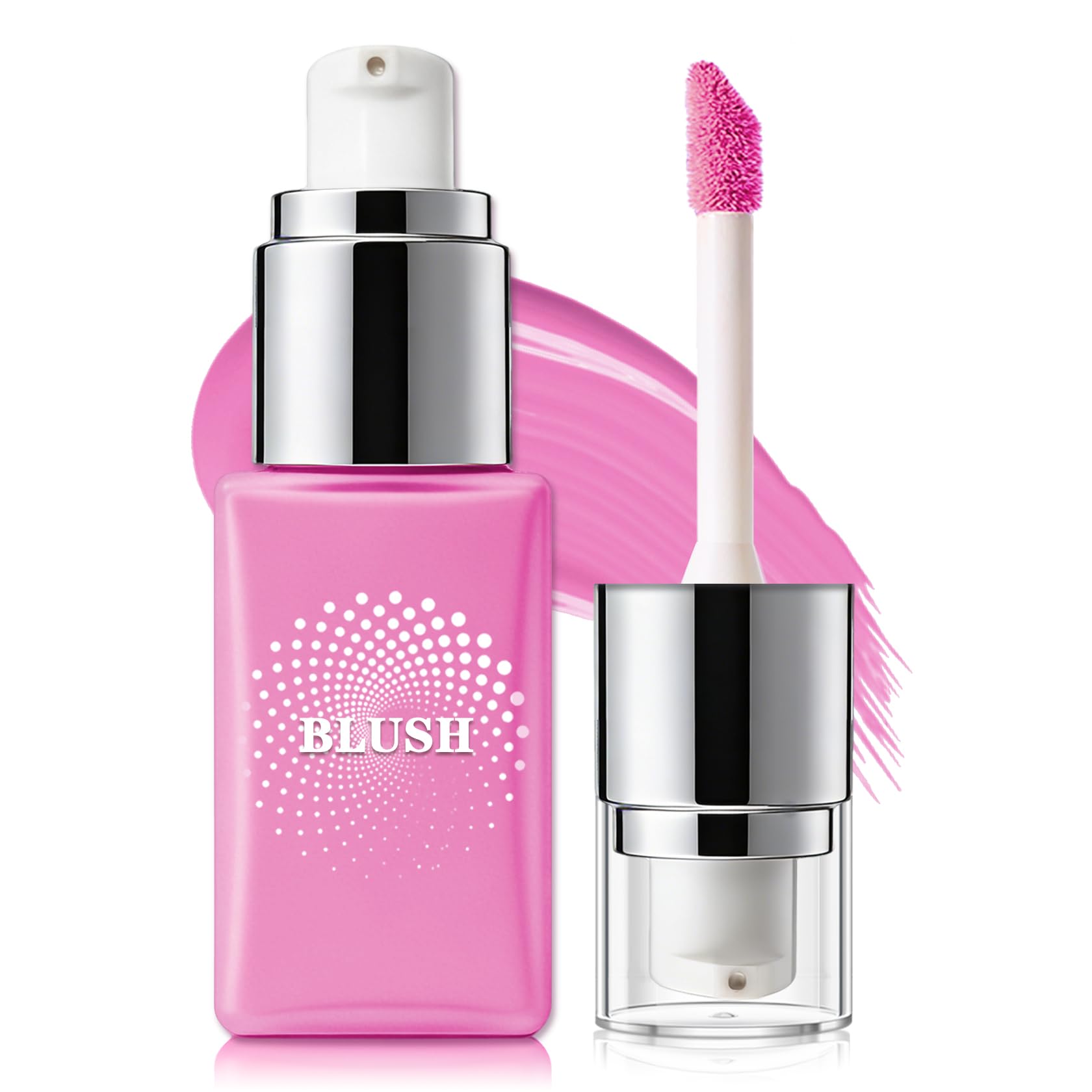 IONSGAKO Liquid Blush for Cheeks, Lightweight Cream Blush Matte Finish Buildable Color Blendable Long-Lasting Blush Highlighter Makeup - 01 Soft Pink