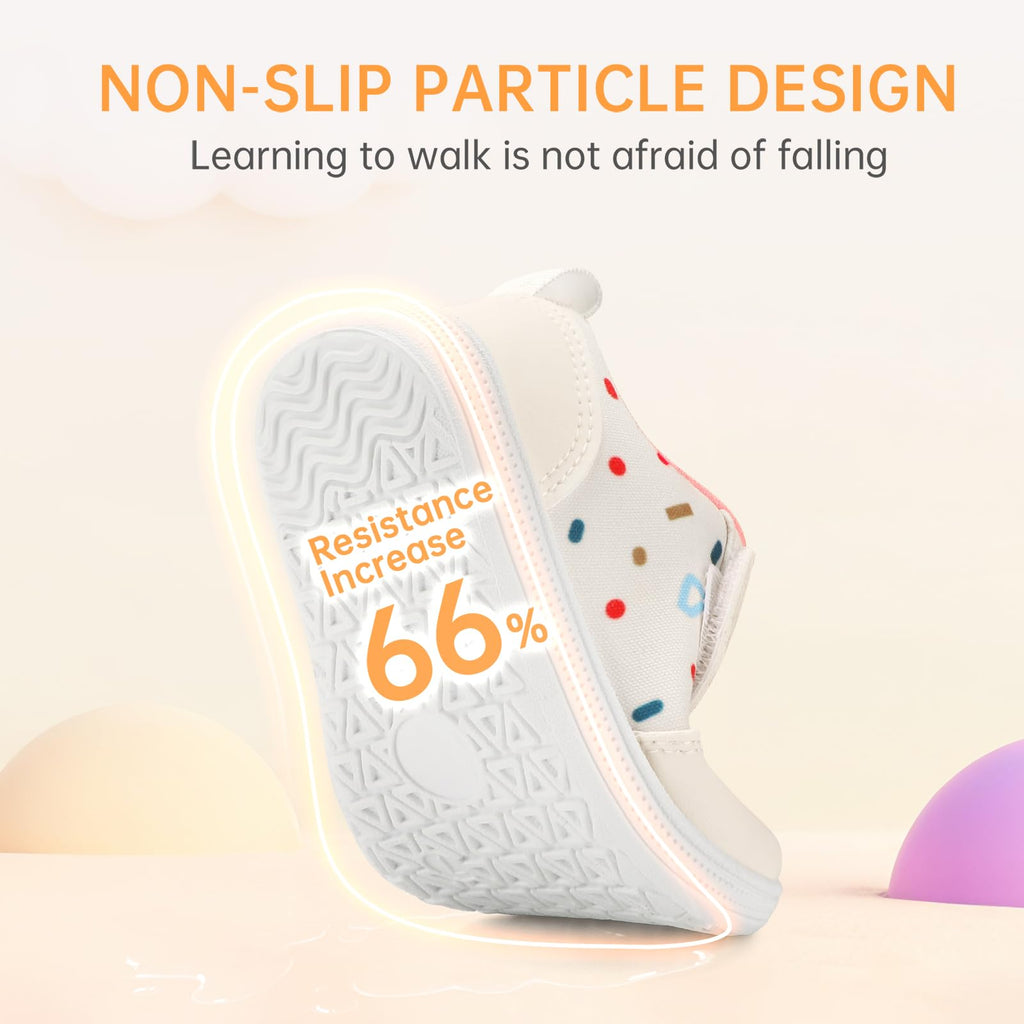STQ KIDS Toddler Wide Toe Box Shoes Girls Barefoot Shoe Girl Sneakers Little Kids Walking Running Tennis Athletic Shoes Non-Slip Zero Drop Breathable School Sneaker Beige Infant Size 3