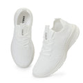 VAMJAM Men's Running Shoes Fashion Sneakers Lightweight Breathable Flying Knitting Lace Up Mesh Walking Shoes Workout Casual Sports Shoes White Size 13