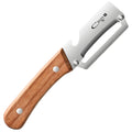ANMIOU Premium Vegetable Peeler with Wooden Handle and Bottle Opener Stainless Steel Blade Kitchen Tool for Fruit Apple Potato Pumpkin Papaya Zucchini