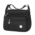 Blostirno Women's Crossbody Bag Nylon Waterproof Shoulder Handbags Purses Travel Bags with Muitipockets Black L