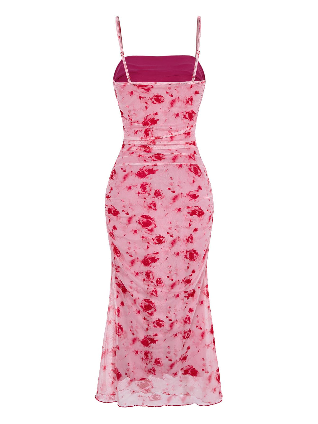 GORGLITTER Women's Floral Spring Summer Wedding Guest Dress Bridal Shower Cocktail Tea Party Beach Midi Sun Dress 2026 Hot Pink Floral Small