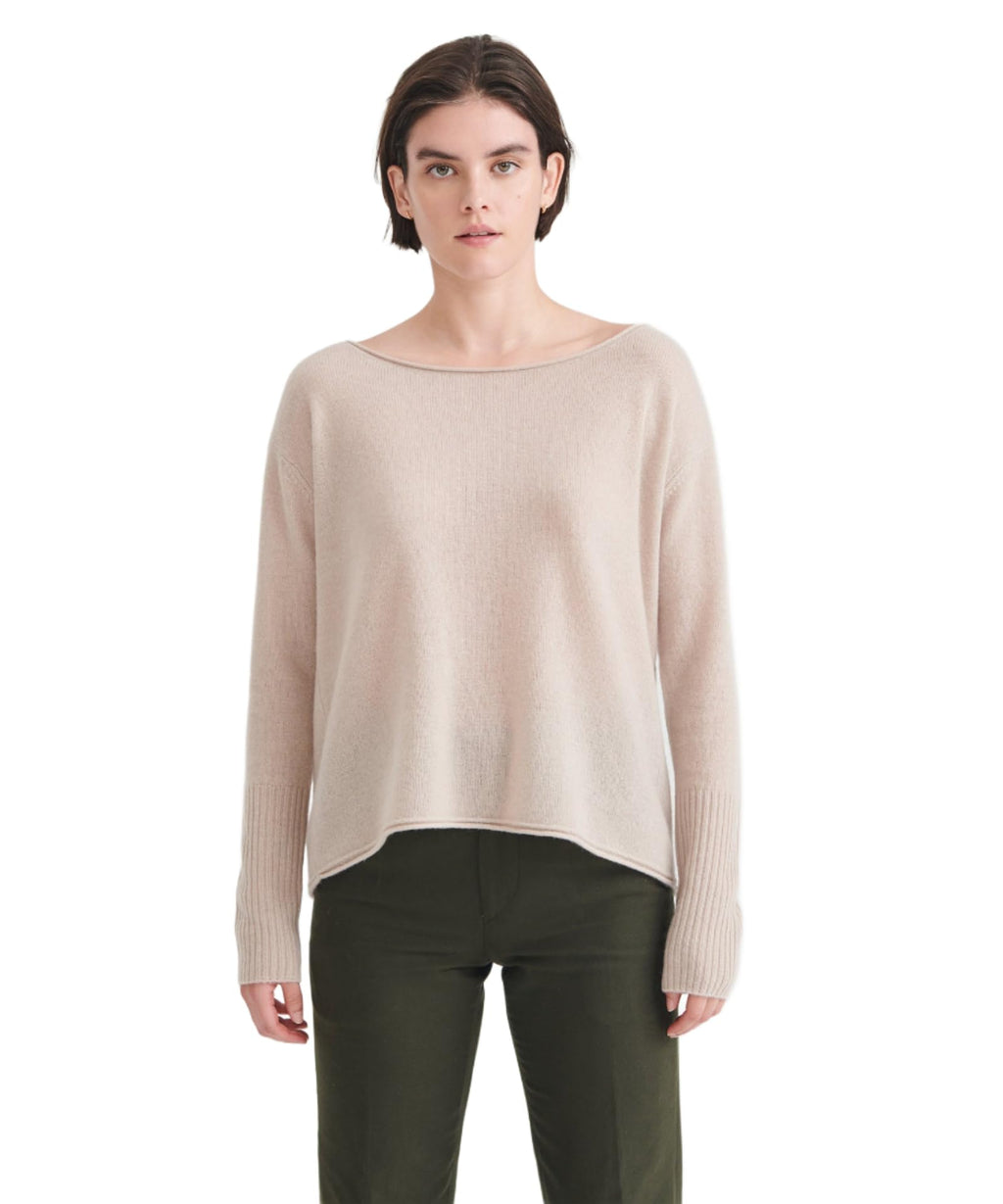 NAADAM Cashmere Boatneck Sweater, Shell, M