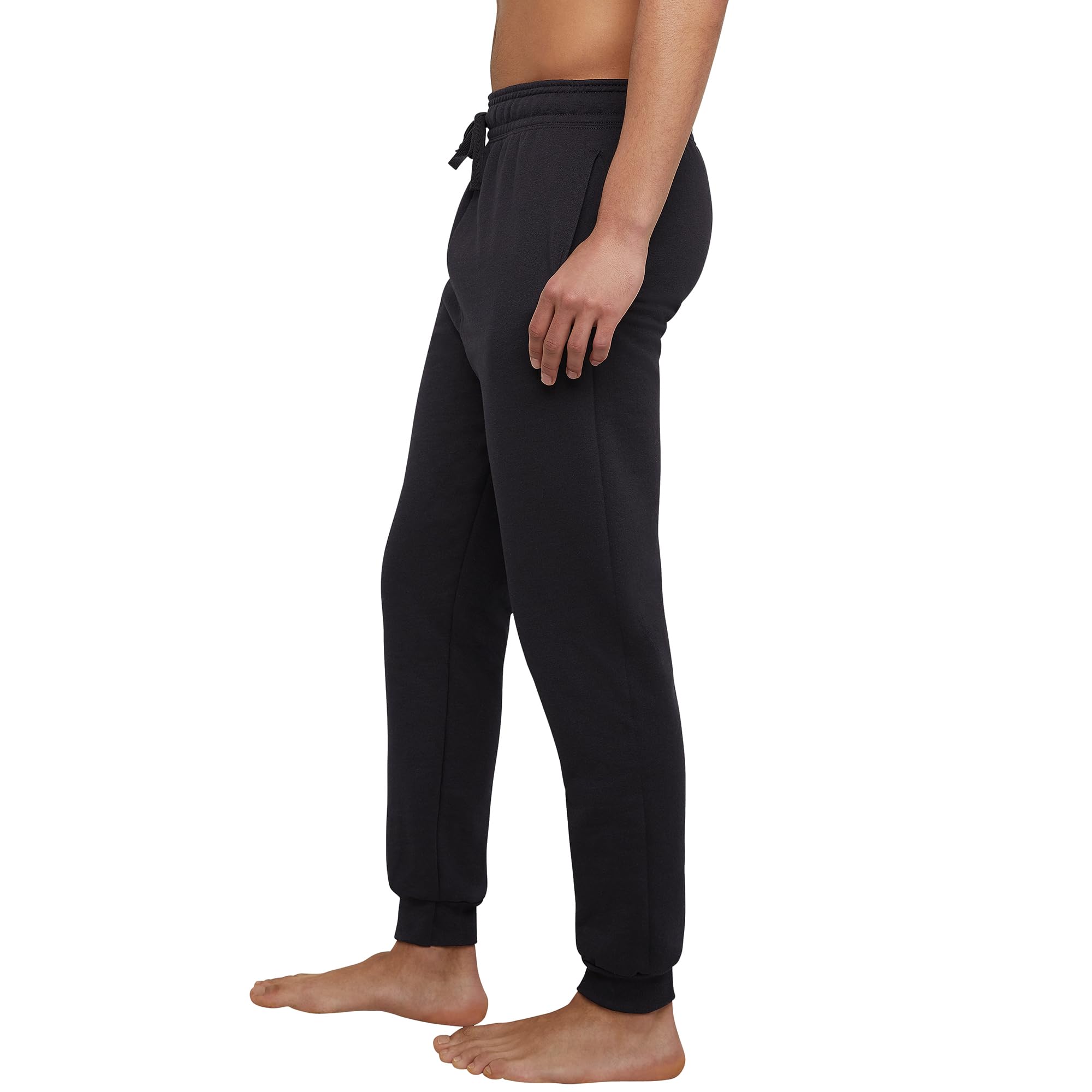 Hanes Men's Jogger Sweatpant with Pockets, Black, Small