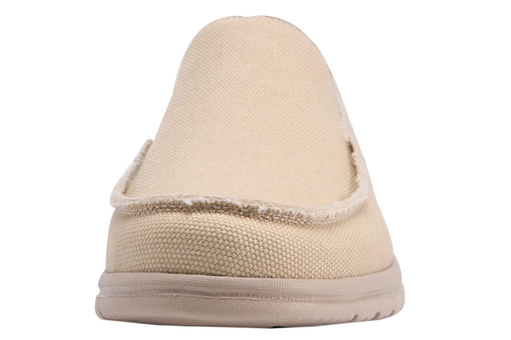 Canven Mens Canvas Slip On Loafers Deck Shoes Walking Lightweight Causal Slip-ons (Light Khaki, EU 45/US 11)