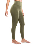 ENERBLOOM Workout Leggings for Women Yoga Pants High Waisted Athletic Full Length Tights Silky Feeling Soft Gym Activewear Lounge 28" Green Large