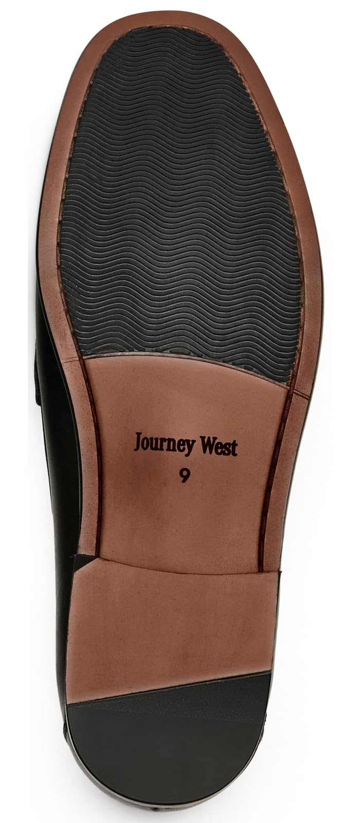 Journey West Mens Dress Shoes Slip on Penny Loafers for Men Black 9.5