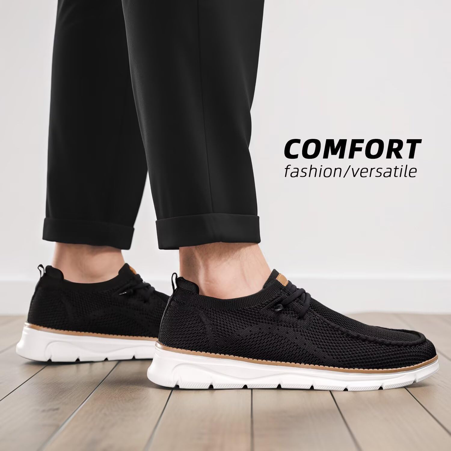 Mens Slip-on Loafers Comfortable Boat Shoes Casual Walking Sneakers Mesh Business Oxfords Work Lightweight Soft Sole