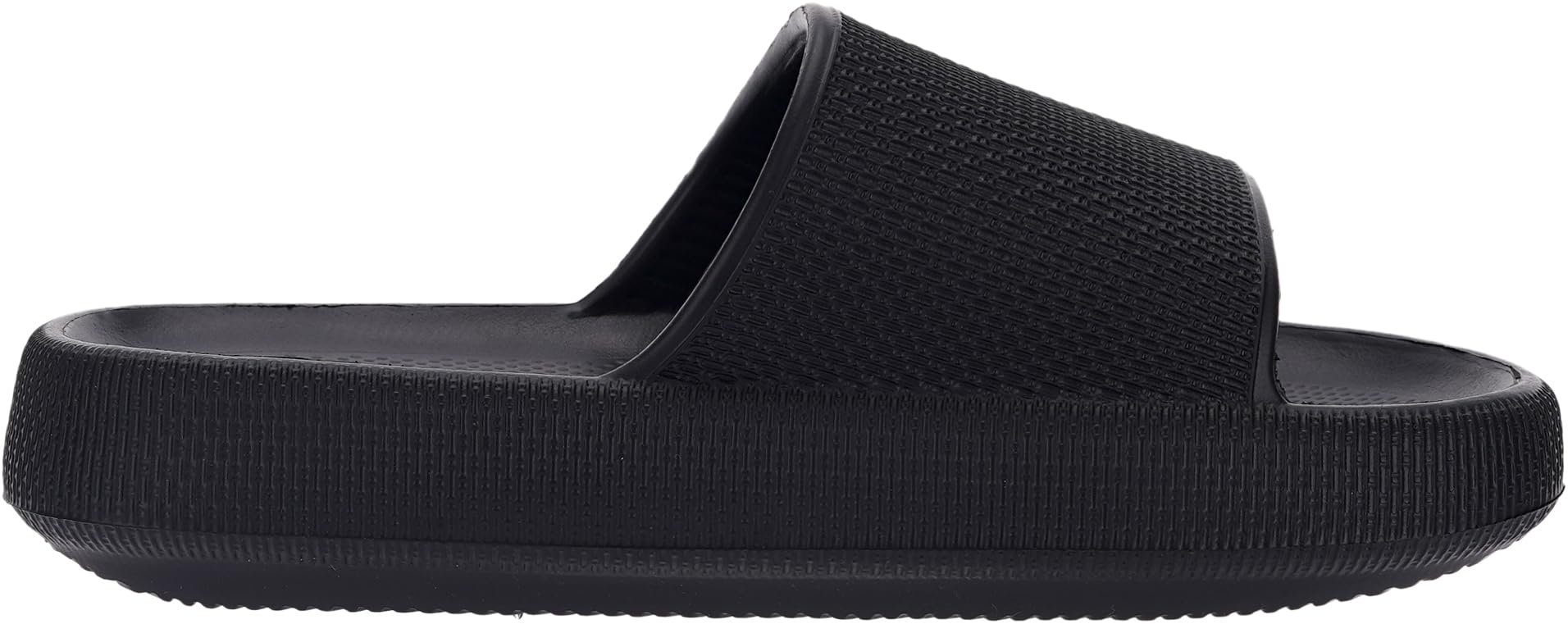 BRONAX Pillow Slippers for Women and Men | House Slides Shower Sandals | Cushioned Thick Sole 42-43 Black