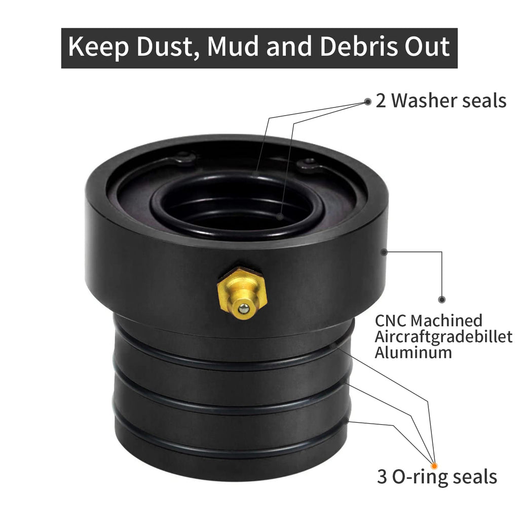 Axle Tube Seal Pair MG21103 Front Outer Axle Seals Dana 30/44 for Jeep JKUR Jeep Wrangler YJ JK TJ XJ ZJ MJ 2PCS-Black
