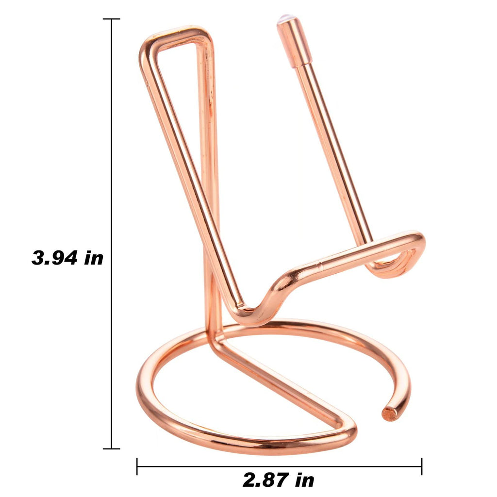 ROPOSY Cell Phone Stand for Desk, Cute Metal Rose Gold Cell Phone Stand Holder Desk Accessories, Compatible with All Mobile Phones, iPhone, iPad