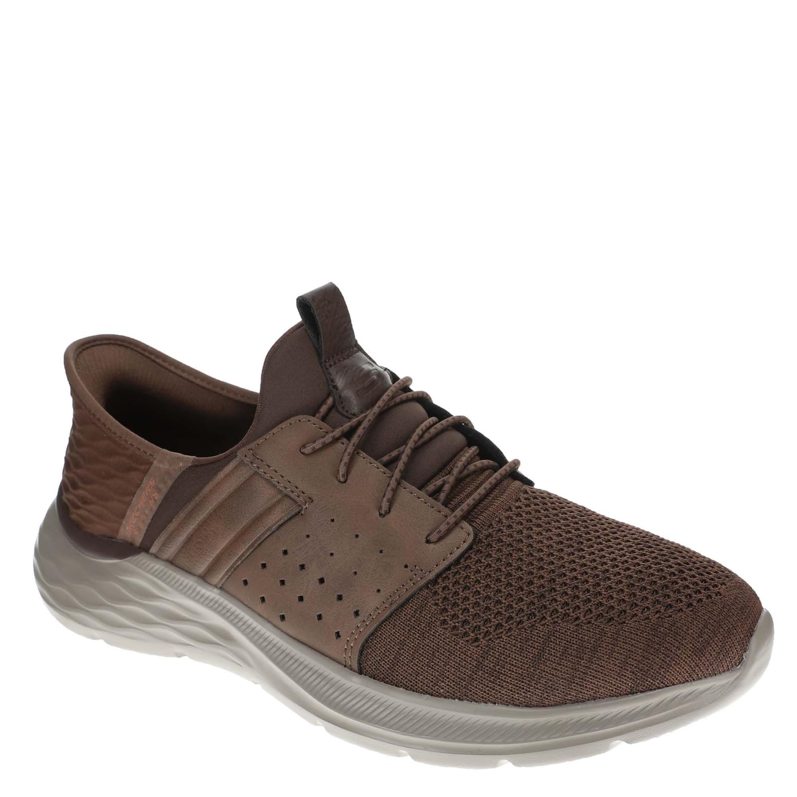 Skechers Men's Garner - Newick Hands Free Slip-in Men's Casual, Brown, 10.5, Medium, US