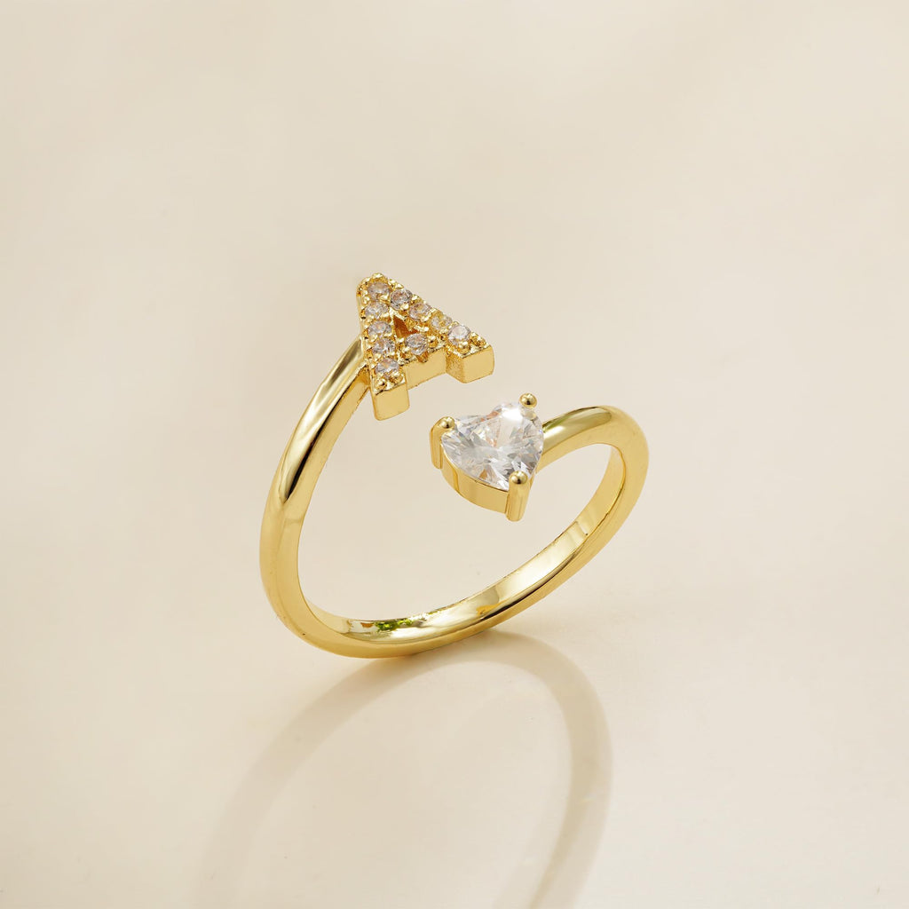 Treasure Bender Valentines Gifts for Teen Girls Initial Rings for Women - 14K Gold Plated K Initial Ring for Girls Age 6-8 Letter B Initial Letter Rings 10 Year Old Girl Birthday Gifts