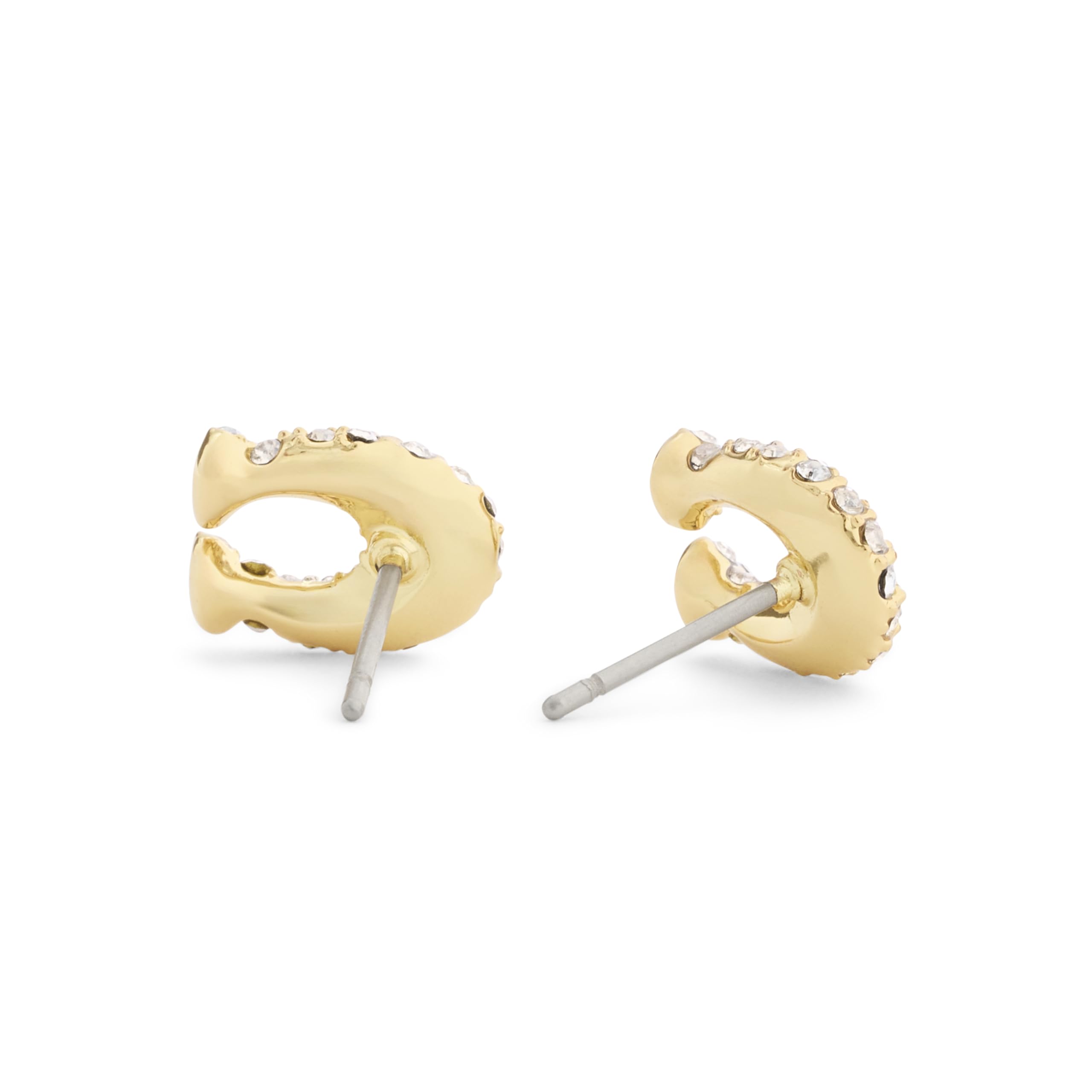 COACH Jewelry Women's Pavé Signature C Stud Earrings