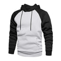 TOLOER Sweatshirts for Men Hoodies Pullover - Contrast Color Casual Hoodie for Men - Sports Outwear Sweatshirts Grey Black Grey Medium