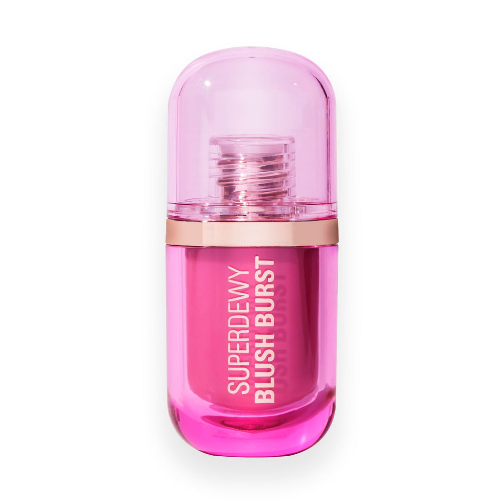 Revolution Beauty London, Superdewy Liquid Blush Burst, Buildable Color for Cheek, Serum Formula with Peptides & Hyaluronic Acid, Vegan & Cruelty-Free, Bubblegum Burst Pink, 0.14 oz