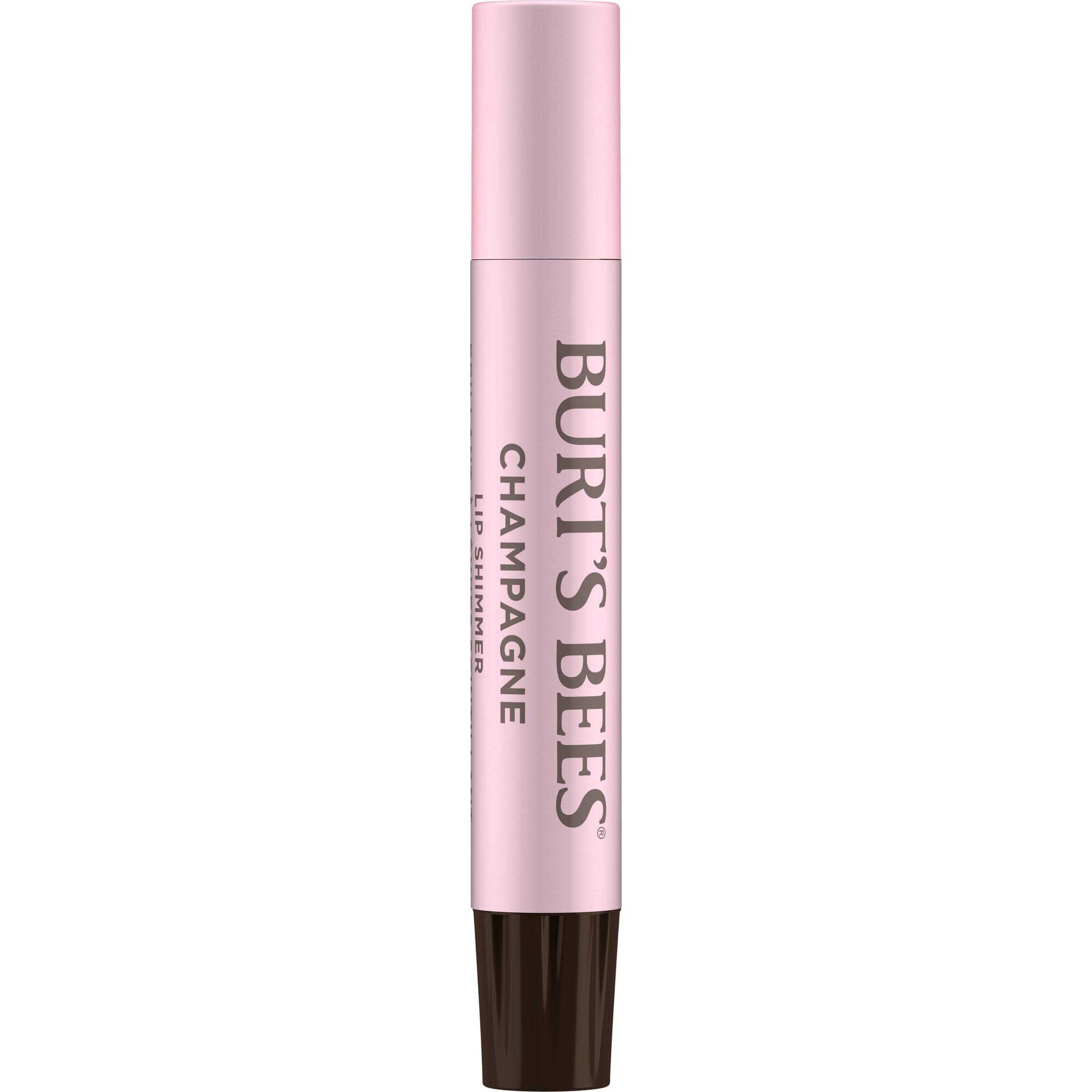 Burt's Bees Shimmer Lip Tint Set for Valentine's Day Gifts, Tinted Lip Balm Stick, Moisturizing for All Day Hydration with Natural Origin Glowy Pigmented Finish & Buildable Color, Champagne (4-Pack)