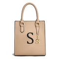 I IHAYNER Women Tote Bags Trendy Personalized Initial Shoulder Bag Top Handle Satchel Purse for Women Crossbody Hobo Handbags (Khaki-S)