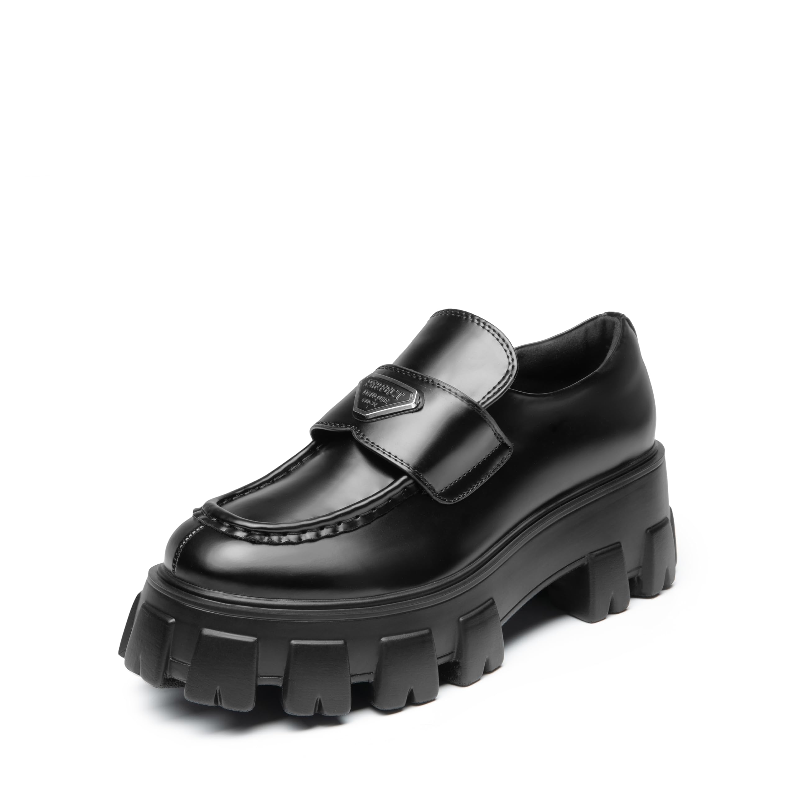 DREAM PAIRS Women's Chunky Loafers Platform Comfortable Slip-On Dressy Business Casual Fashion Outfit Loafer Shoes,Size 8,Black,SDLS2411W