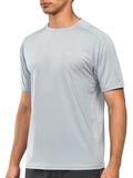 NORTHYARD Men's Athletic Running T-Shirts Quick Dry Workout Shirts Short-Sleeve Sports Gym Tee Tops Performance Activewear Lightgrey M