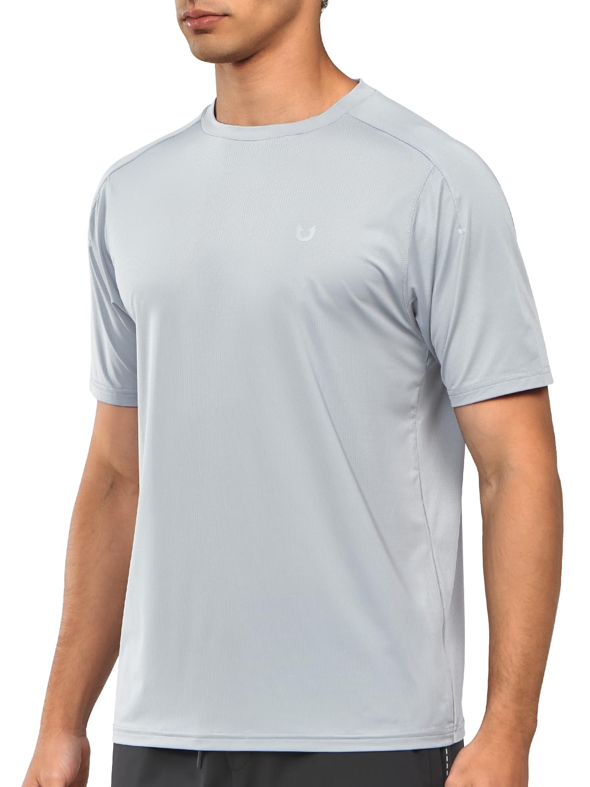 NORTHYARD Men's Athletic Running T-Shirts Quick Dry Workout Shirts Short-Sleeve Sports Gym Tee Tops Performance Activewear Lightgrey M