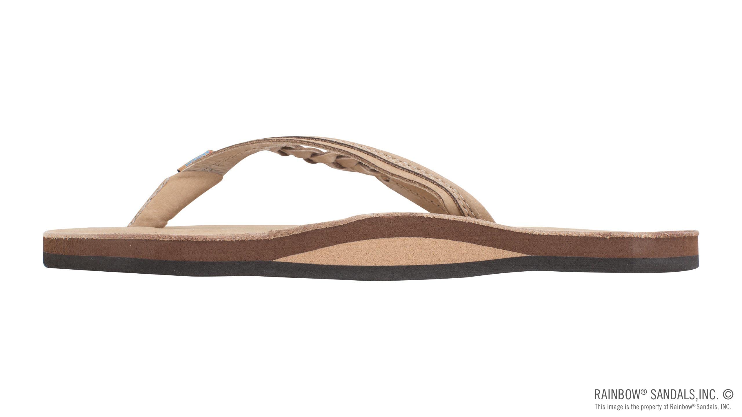 Rainbow Sandals Women's Flirty Braidy Sierra Brown Sandal Ladies Large (7.5-8.5 Women US)