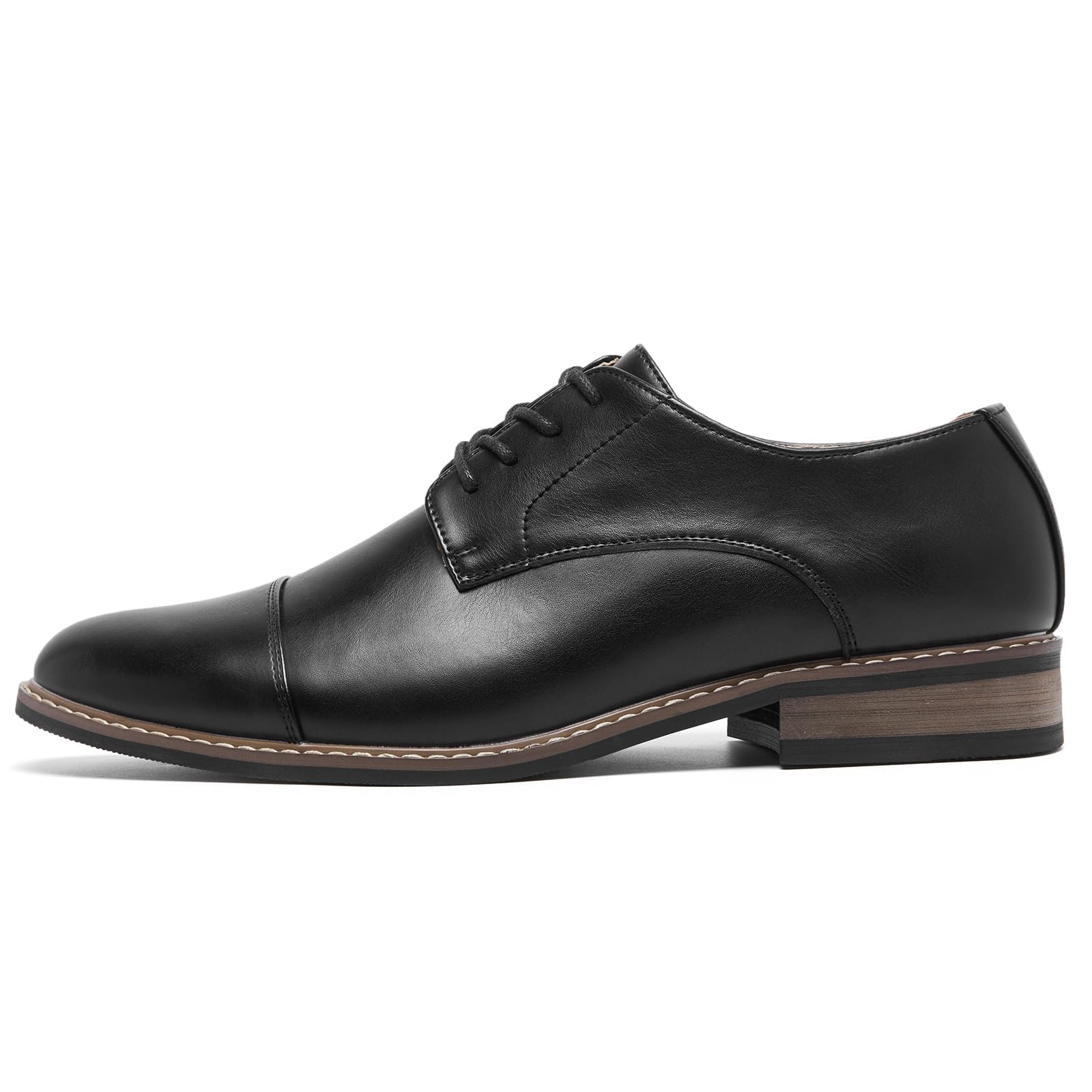SILENTCARE Men's Oxford Black Dress Shoes Formal Business Comfortable Classic Wingtip Lace Up Shoes