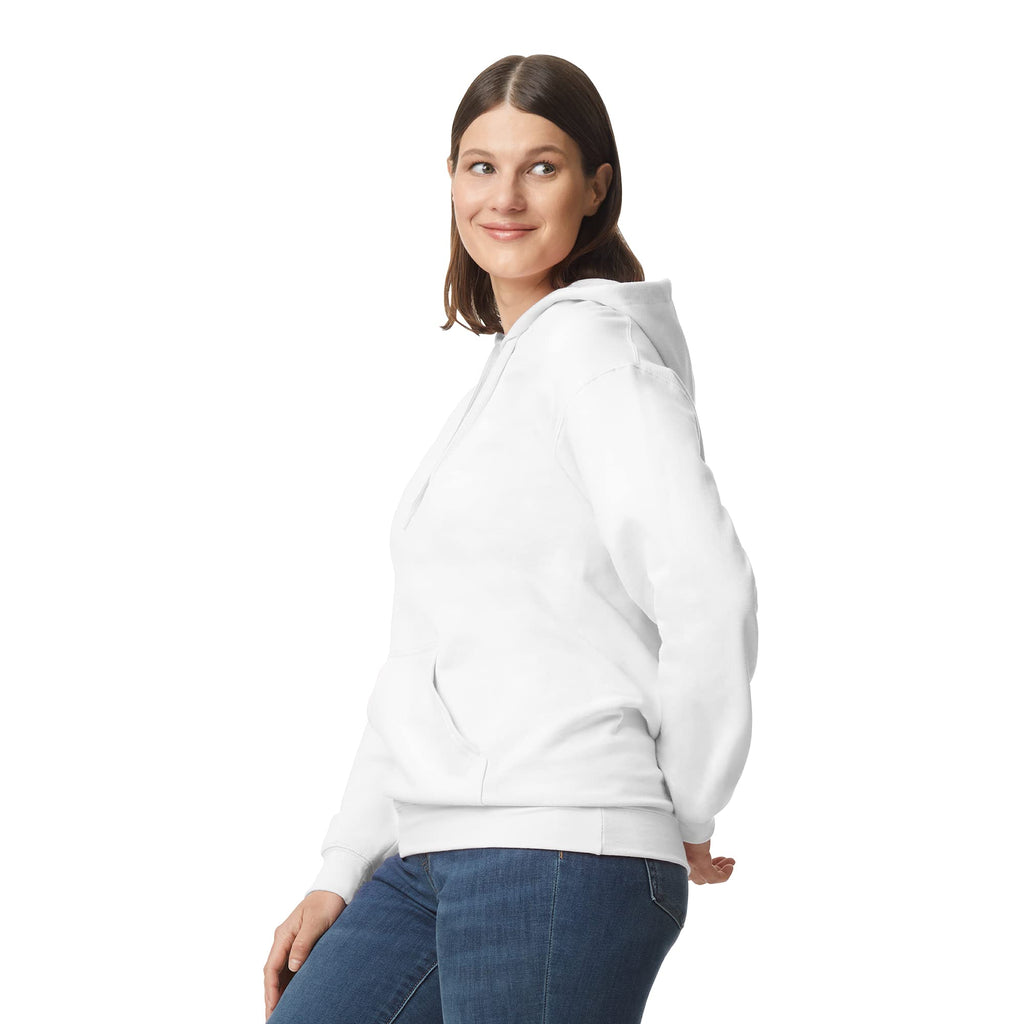 Gildan Adult SoftStyle Hoodie Sweatshirt, Style GSF500, White, Small