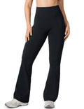 UNISSU Hugcurve No Front Seam High Waisted Flare Leggings for Women Bootcut Yoga Pants Buttery Soft Lounge Workout - 31.5'' Black Medium
