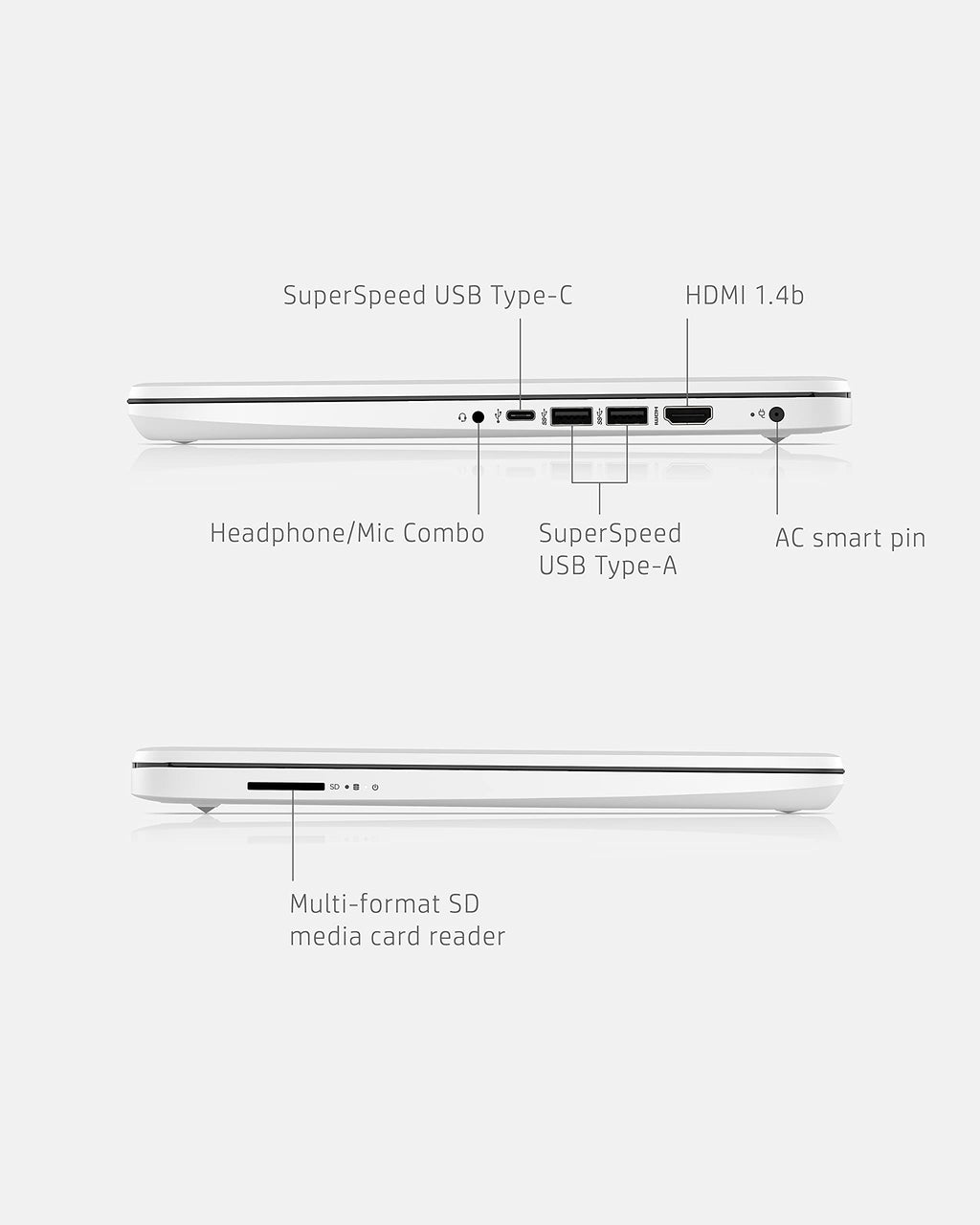 HP 14 Laptop, Intel Celeron N4020, 4 GB RAM, 64 GB Storage, 14-inch Micro-edge HD Display, Windows 11 Home, Thin & Portable, 4K Graphics, One Year of Microsoft 365 (14-dq0040nr, Snowflake White)