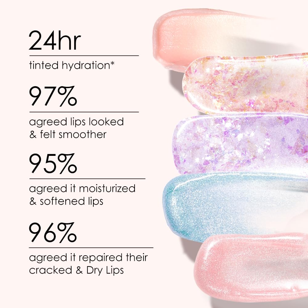 CATKIN Lip Balm Tinted Color Changing Lipstick Ultra Hydrating Lip Moistrurizer Lip Care with Vitamin E Nourishing For Cracked & Dry Lips 0.12 oz C04 Rainbow