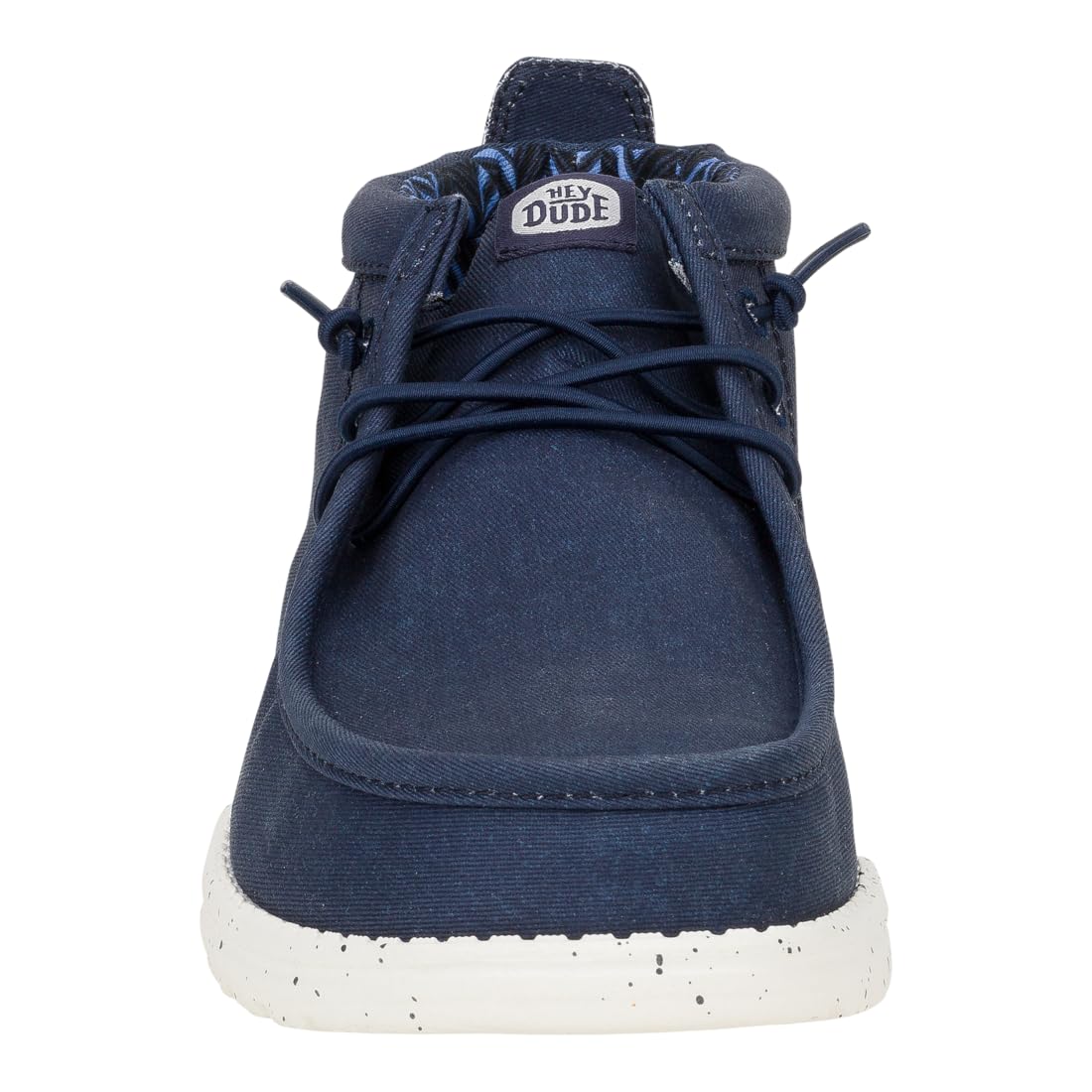 HEYDUDE Wally Mid Stretch Canvas Navy Blazer Size 11, Men's Boots, Pull on Boots, Comfortable & Light-Weight