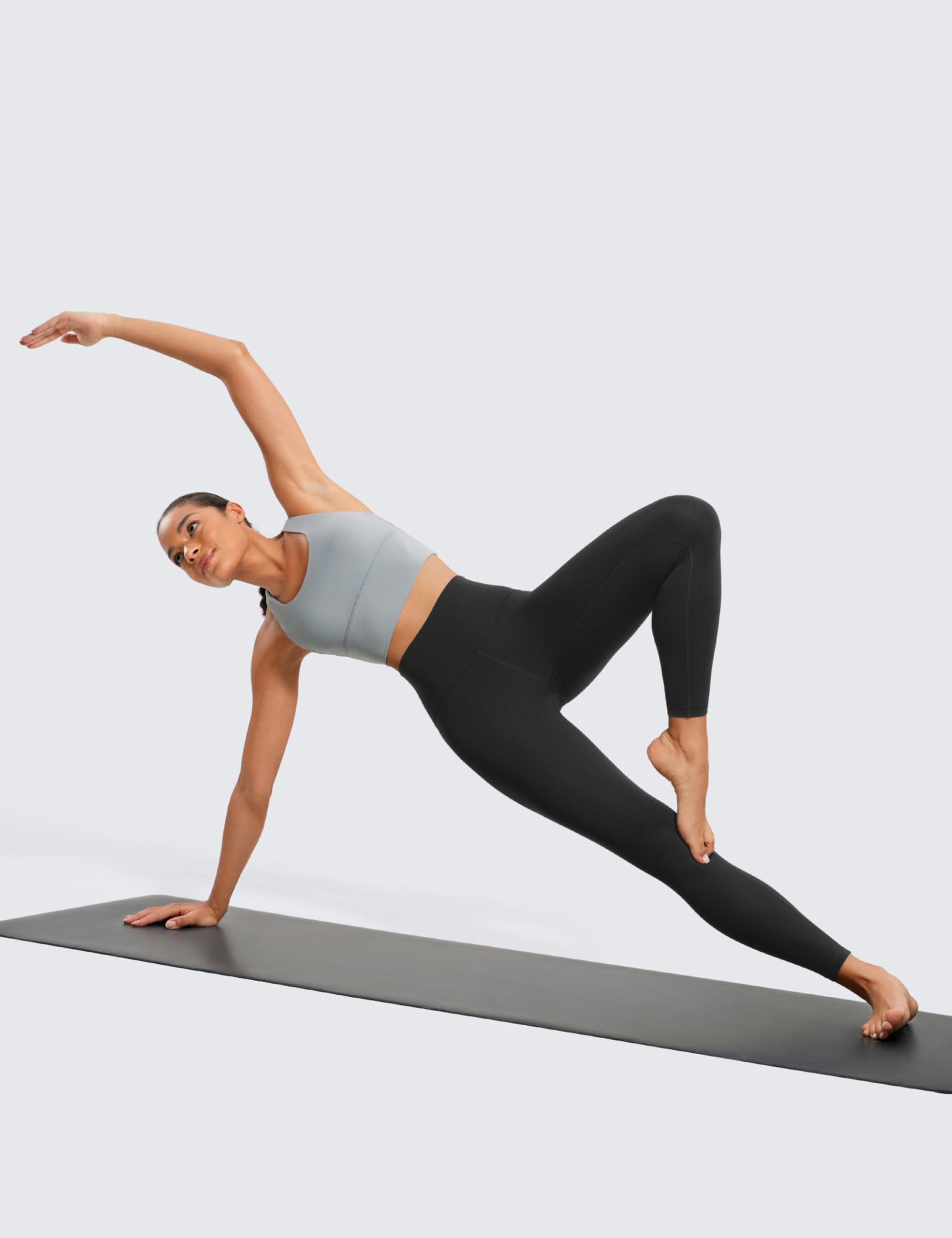 CRZ YOGA Butterluxe Yoga Leggings 25" - High Waisted Buttery Soft Womens Workout Lounge Pants Black Medium