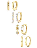 Jstyle Small Gold Hoop Earrings for Women Trendy 14K Gold Plated Huggie Earrings Hypoallergenic Cartilage Earring Stack Cute Dainty Huggie Hoops Earring Sets for Multiple Piercing