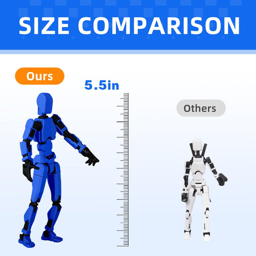 (Assembly Completed) 6 Packs Dummy13 Action Figure Set, 3D Printed ActionFigure Toy Gifts for Kids, Dummy 13,Robot 13 Action Figure Full Body Mechanical Doll Christmas Birthday Gift for Boys Girls