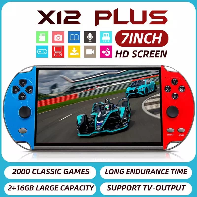 TCDSTAR Original factory 16GB Retro Handheld Games Player x 12 plus 10000games Portab 7 Inch e-book MP5 Video Game Consoles Birthday Gift for Adults non children's toys
