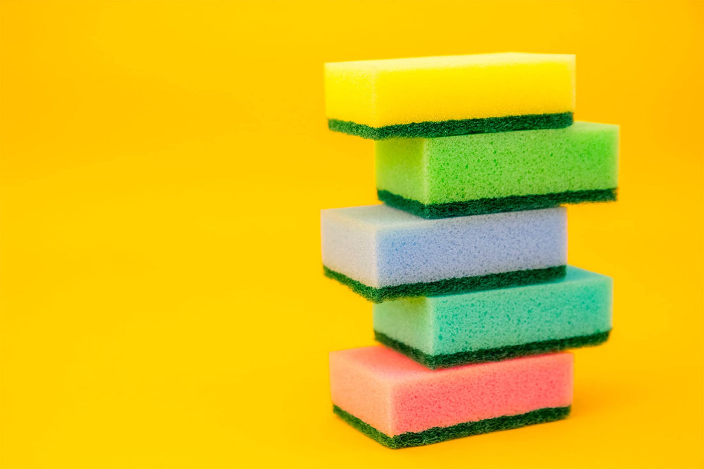 DecorRack 80 Kitchen Sponges, Heavy Duty Dish Sponges, Household Cleaning, Bathroom, Car Wash - Bulk Pack, Multicolor (Pack of 80)