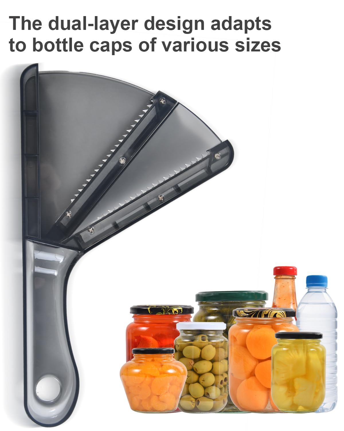 Jar Opener for Weak Hands, Dual-Layer Multifunctional Jar Opener Gripper, Bottle Openers for Seniors, Kitchen Gadgets, Non-Slip Jar Openers for Seniors, Arthritis, Lid Opener, Valentine's Day Gifts