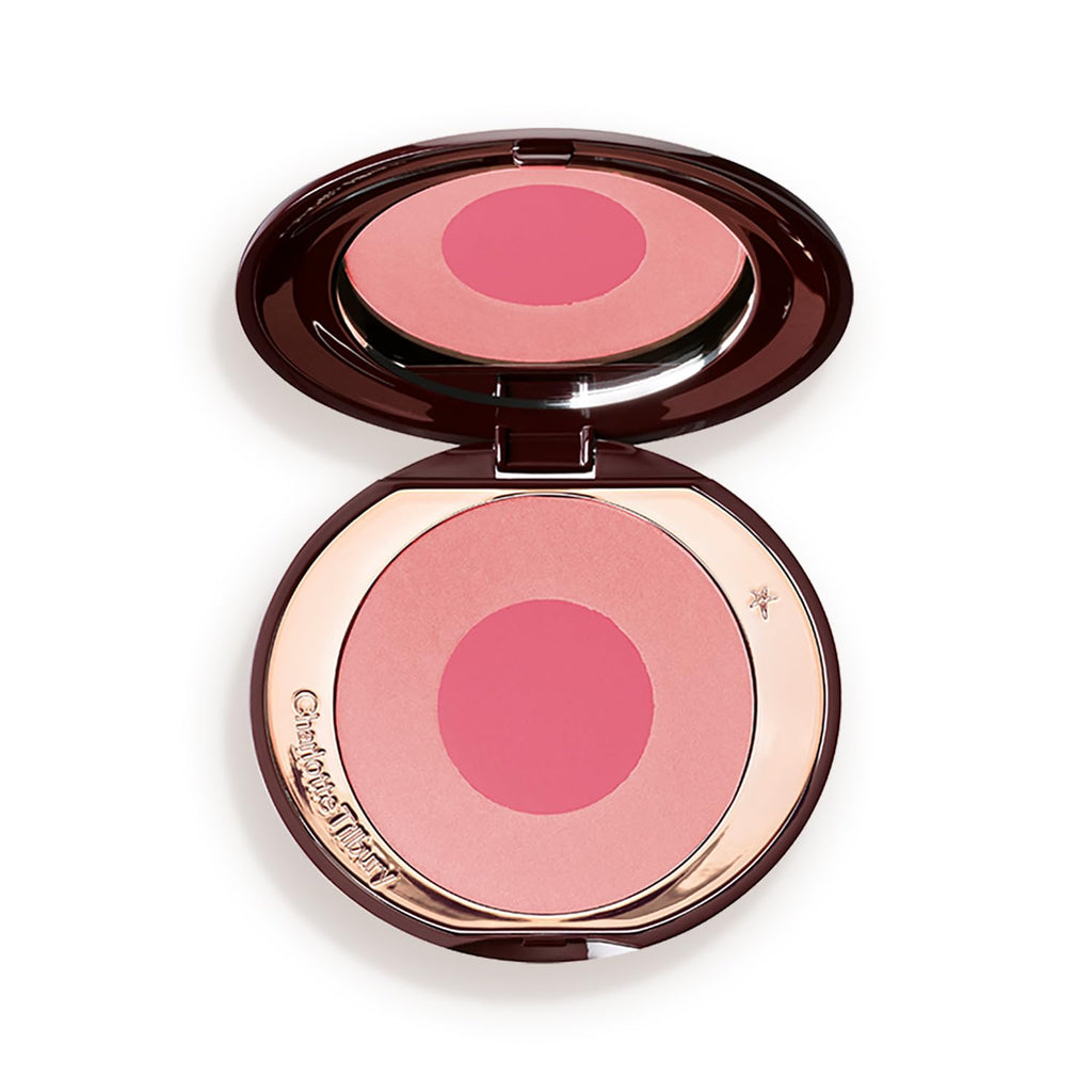 Charlotte Tilbury Cheek to Chic Powder Blush - Two-Tone Cheek Makeup with a Radiant, Luminous Finish - Buildable Color that Smooths, Buffs & Blends for a Light Reflecting Glow - Love Is The Drug