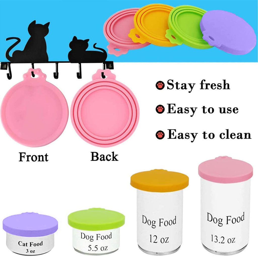 IVIA PET Dog Food Can Covers Silicone Food Can Lids for Cat Dog Pet Food Cans | Universal Size | BPA Free | (Mix Color3)…