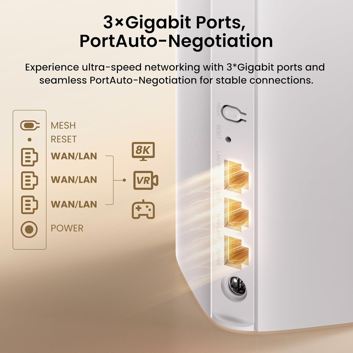 Tenda WiFi 7 Mesh System BE3600 – Dual Band Mesh WiFi System for Home, Covers Up to 6,600 Sq. Ft., Seamless Mesh Network with 3 Gigabit Ports, Supports 160+ Devices, MLO, VPN, 4K QAM, ME3 Pro (3-Pack)