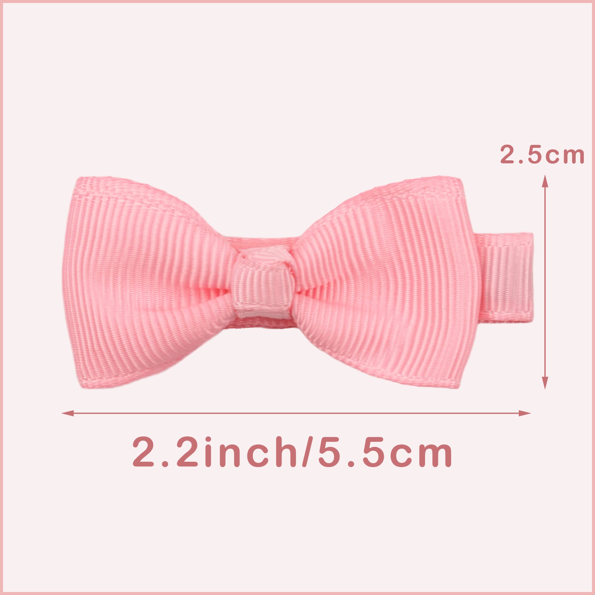 CÉLLOT Baby Hair Clips 50PCS Baby Girls Fully Lined Baby Bows Hair Pins Tiny 2" Hair Bows Alligator Clips for Baby Girls Infants Toddlers in Pairs