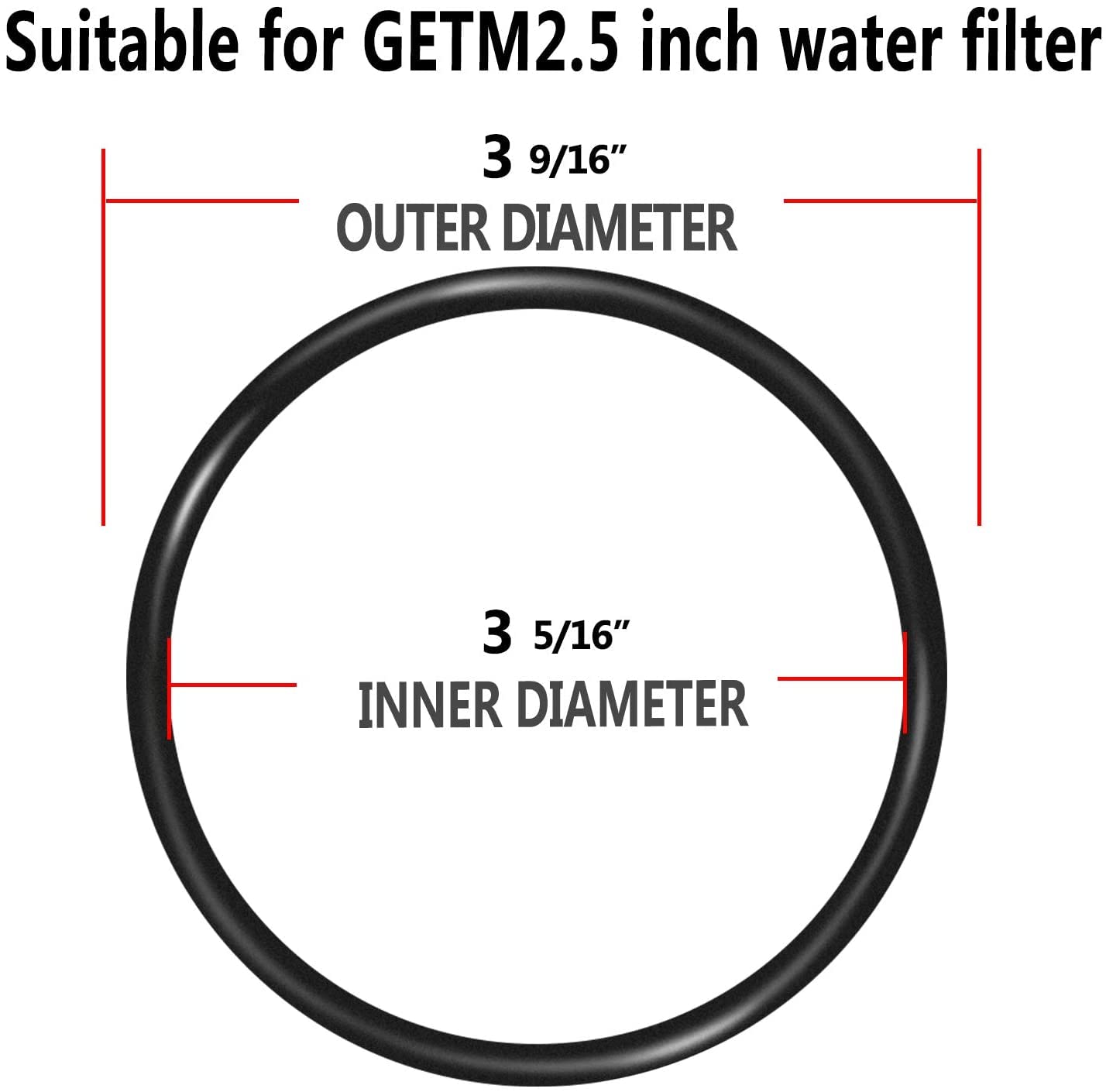 O-Rings for GE TM 2.5 Inch Water Filters Compatible with GXWH20F/ GXRM10/ GX1S01R (6 PCS)