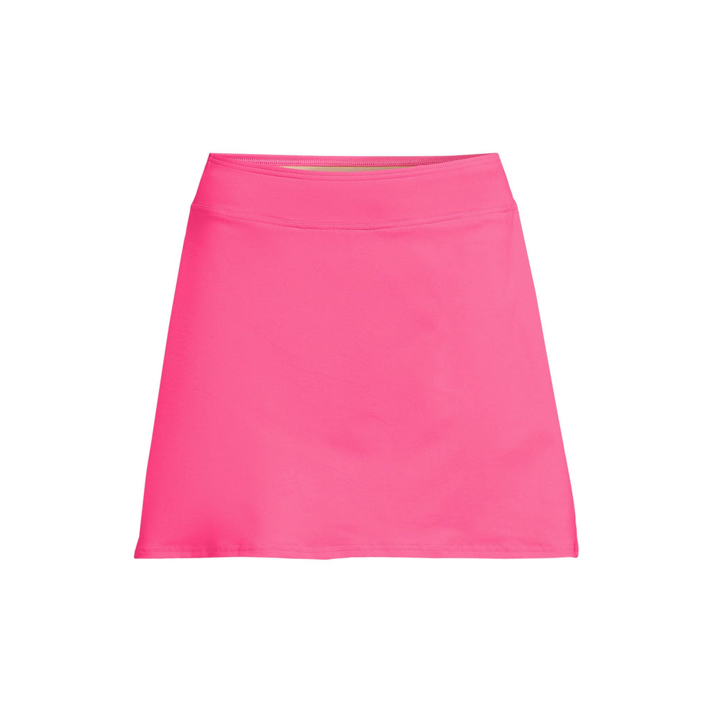 Lands' End Womens Chlorine Resistant Swim Skirt Swim Bottoms Control Pink Azalea Regular 2