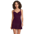 Lands' End Womens Sweetheart Wrap Underwire Tankini Top Dark Wine Regular 2